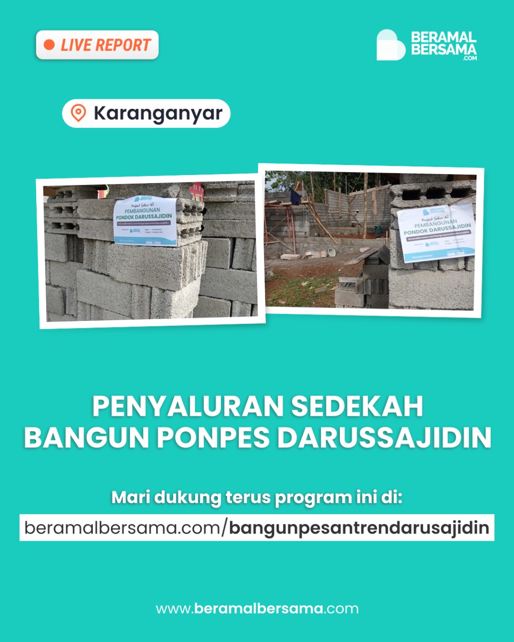 Penyaluran Tahap 2 Bangun Dapur Darusajidin