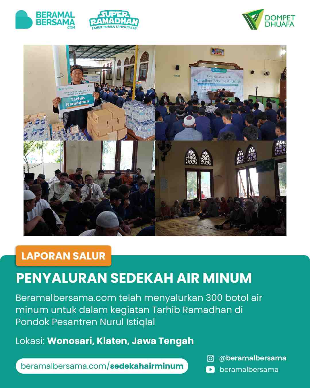 Penyaluran Tarhib Ramadhan Masjid PP Nurul Istiqlal
