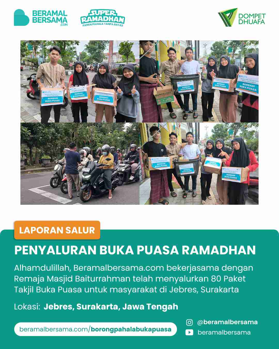 Penyaluran Tebar Takjil Pemuda Masjid Baiturrahman