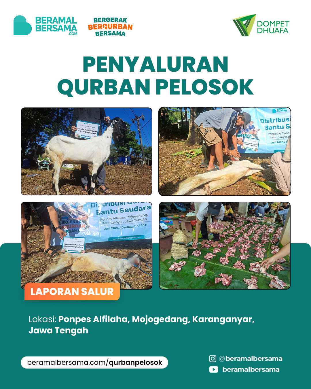 Penyaluran Tebarkan Kebahagiaan Qurban Alfilaha, Mojogedang, Karanganyar 2