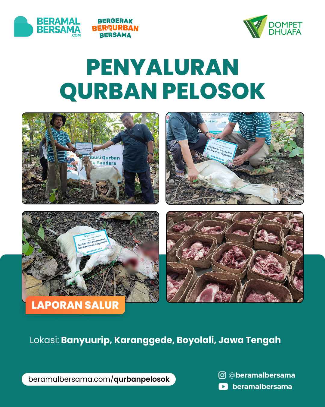 Penyaluran Tebarkan Kebahagiaan Qurban Karanggede, Boyolali 2