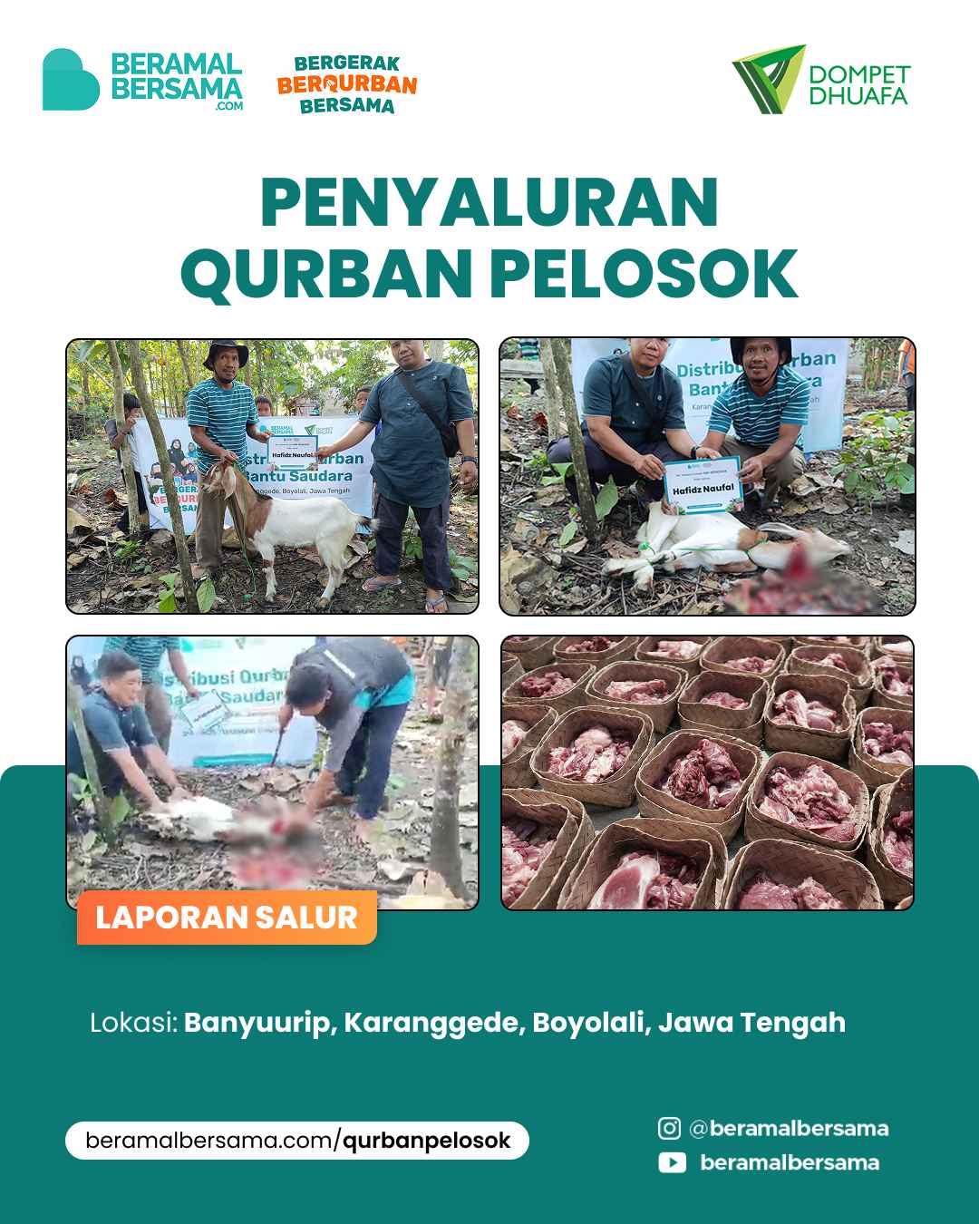 Penyaluran Tebarkan Kebahagiaan Qurban Karanggede, Boyolali 3