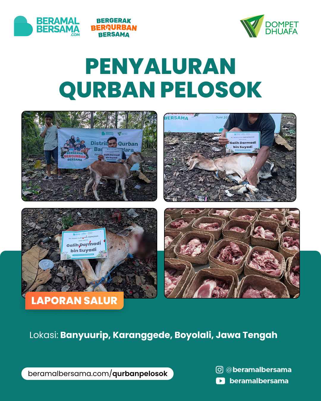 Penyaluran Tebarkan Kebahagiaan Qurban Karanggede, Boyolali 4