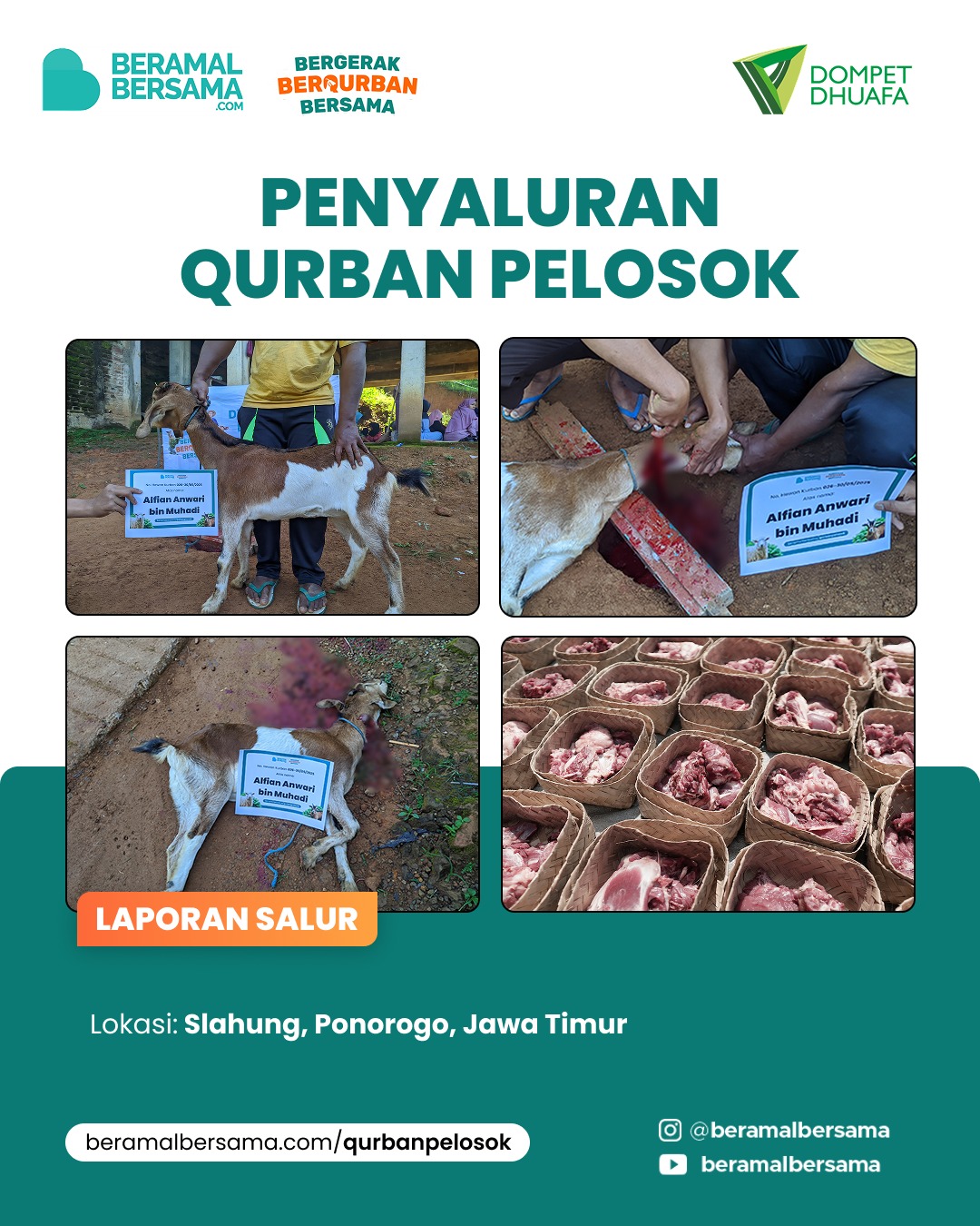Penyaluran Tebarkan Kebahagiaan Qurban Slahung Ponorogo 10