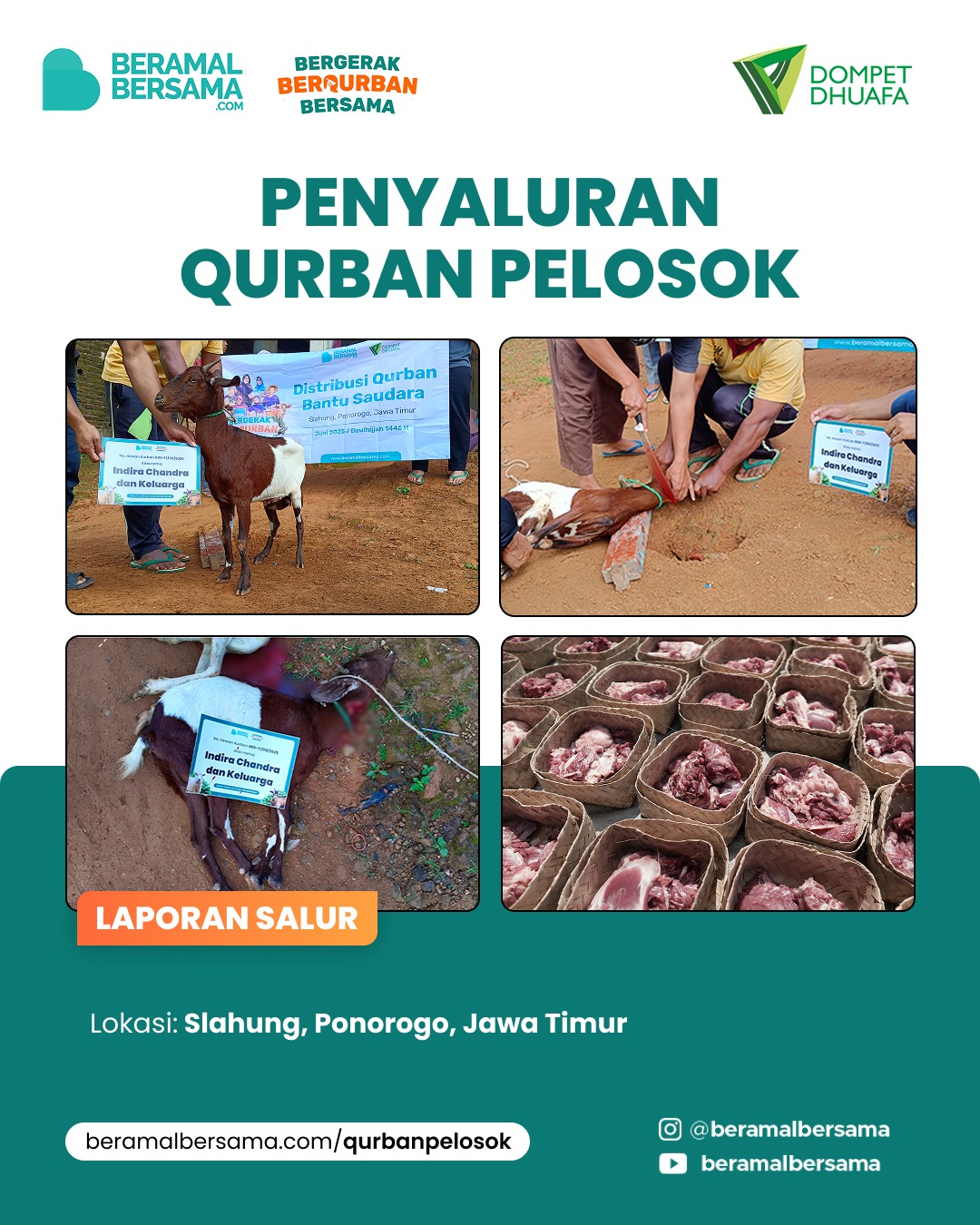 Penyaluran Tebarkan Kebahagiaan Qurban Slahung Ponorogo 2