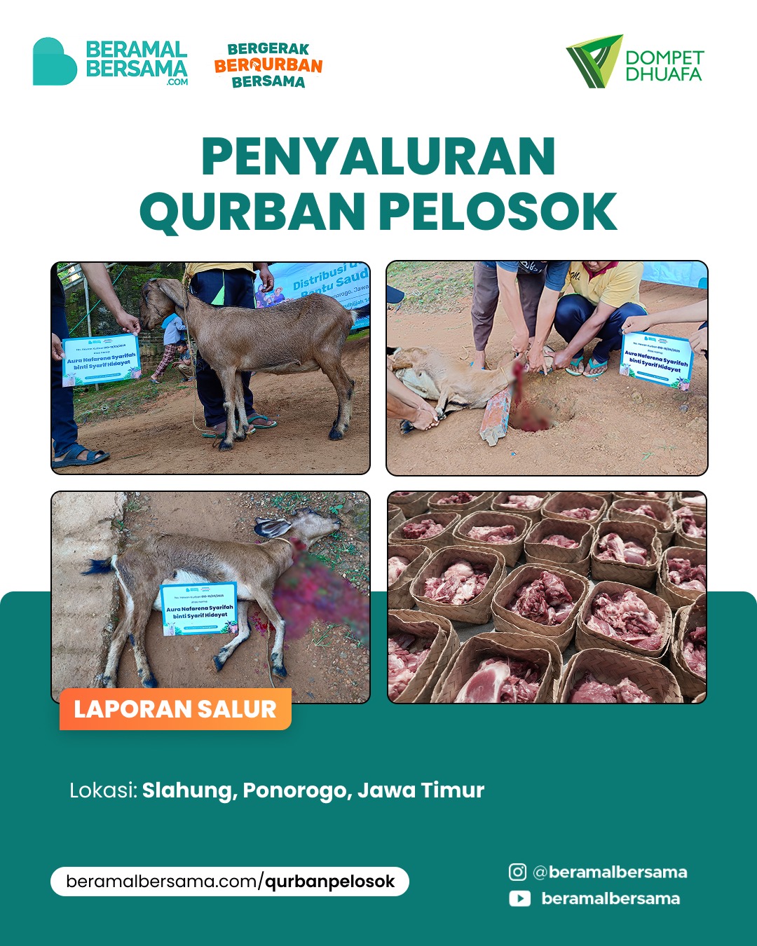 Penyaluran Tebarkan Kebahagiaan Qurban Slahung Ponorogo 3