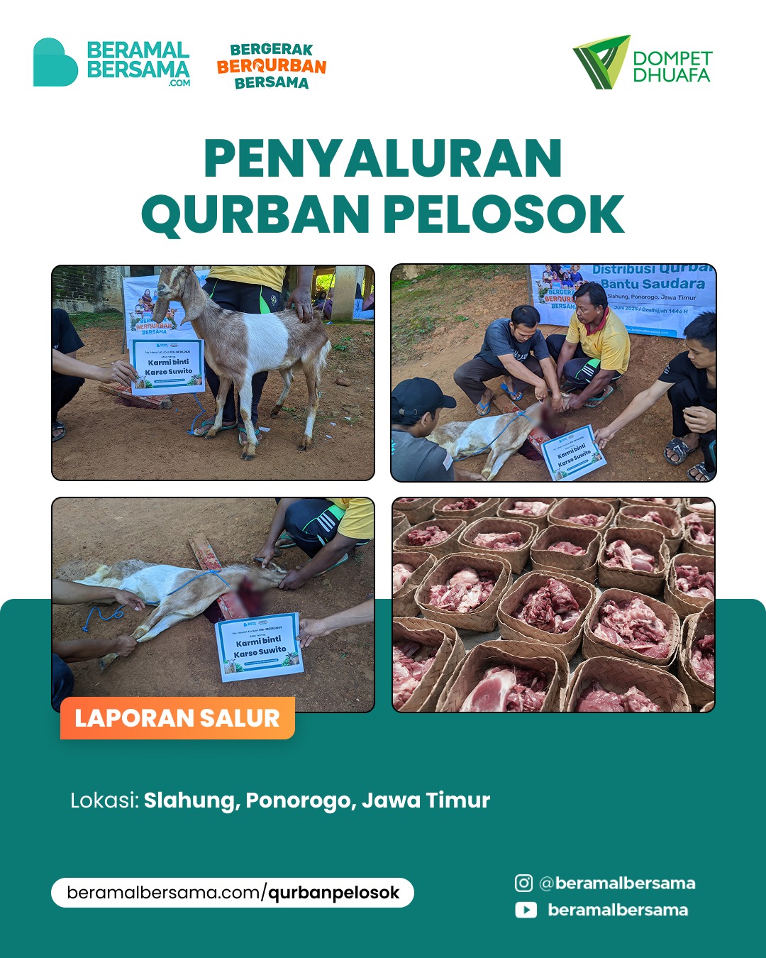 Penyaluran Tebarkan Kebahagiaan Qurban Slahung Ponorogo 7