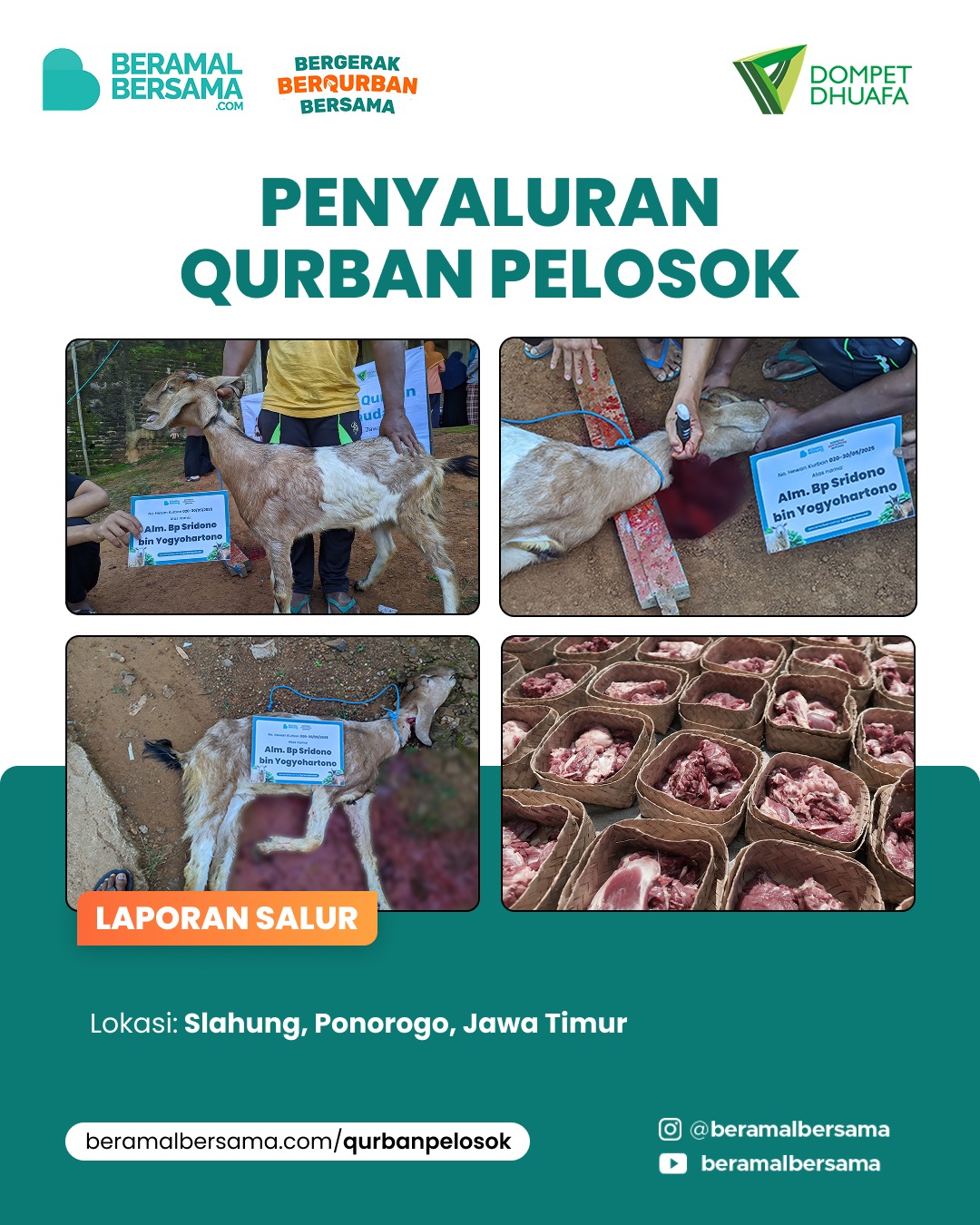 Penyaluran Tebarkan Kebahagiaan Qurban Slahung Ponorogo 8