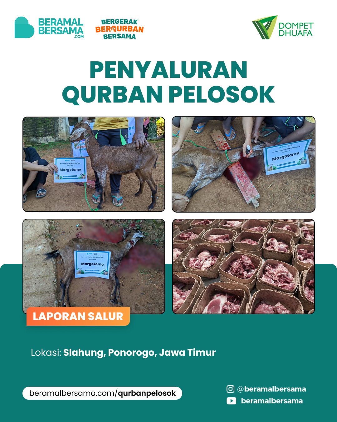Penyaluran Tebarkan Kebahagiaan Qurban Slahung Ponorogo 9