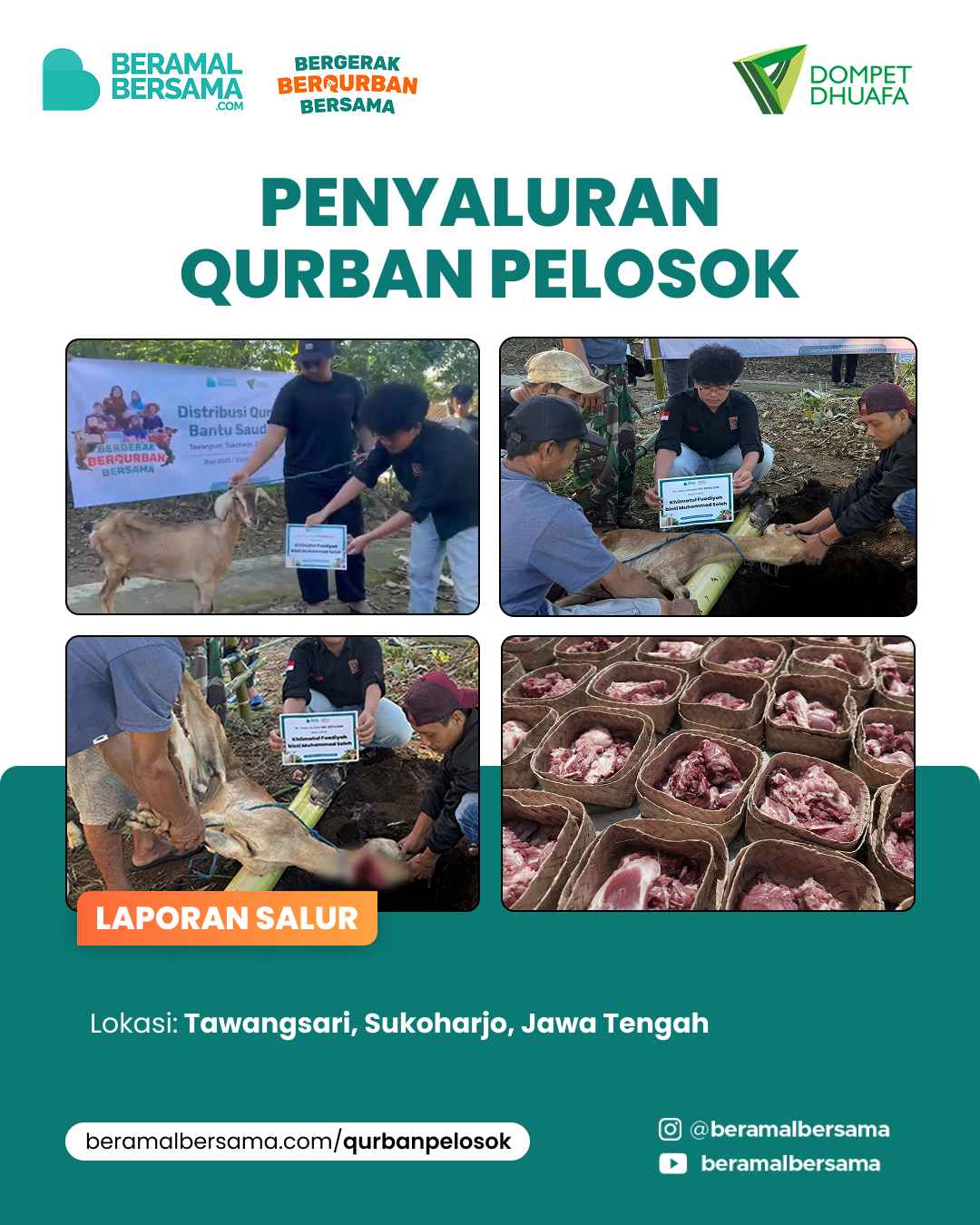 Penyaluran Tebarkan Kebahagiaan Qurban Tawangsari Sukoharjo 2