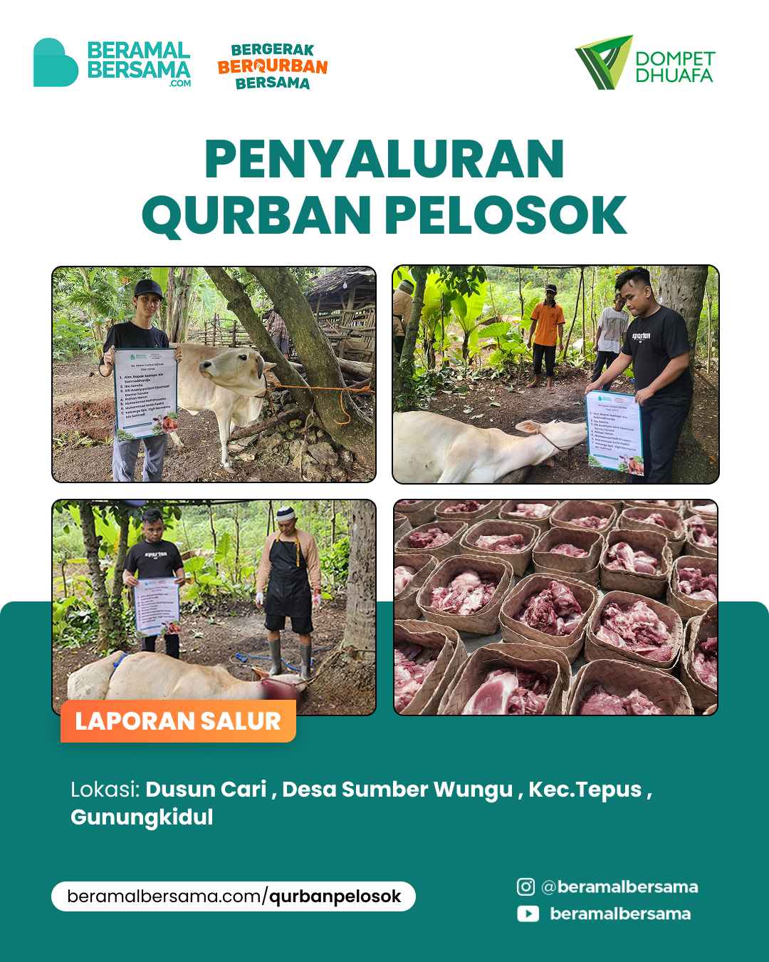 Penyaluran Tebarkan Kebahagiaan Qurban, Tepus, Gunung Kidul 3