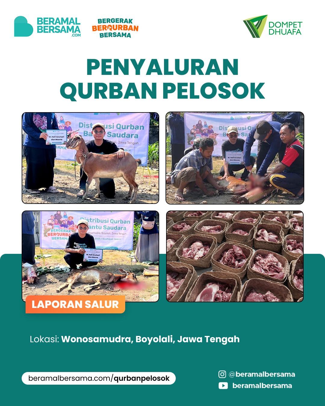 Penyaluran Tebarkan Kebahagiaan Qurban Wonosamudro, Boyolali 1