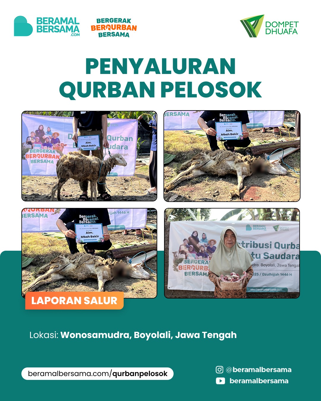 Penyaluran Tebarkan Kebahagiaan Qurban Wonosamudro, Boyolali 10