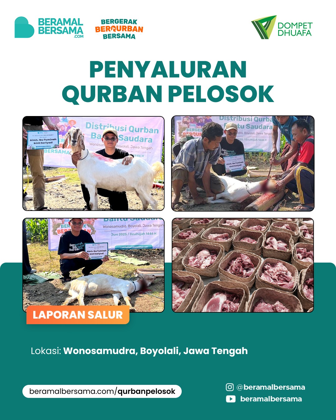 Penyaluran Tebarkan Kebahagiaan Qurban Wonosamudro, Boyolali 11
