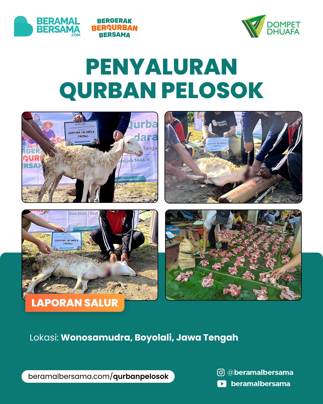 Penyaluran Tebarkan Kebahagiaan Qurban Wonosamudro, Boyolali 12