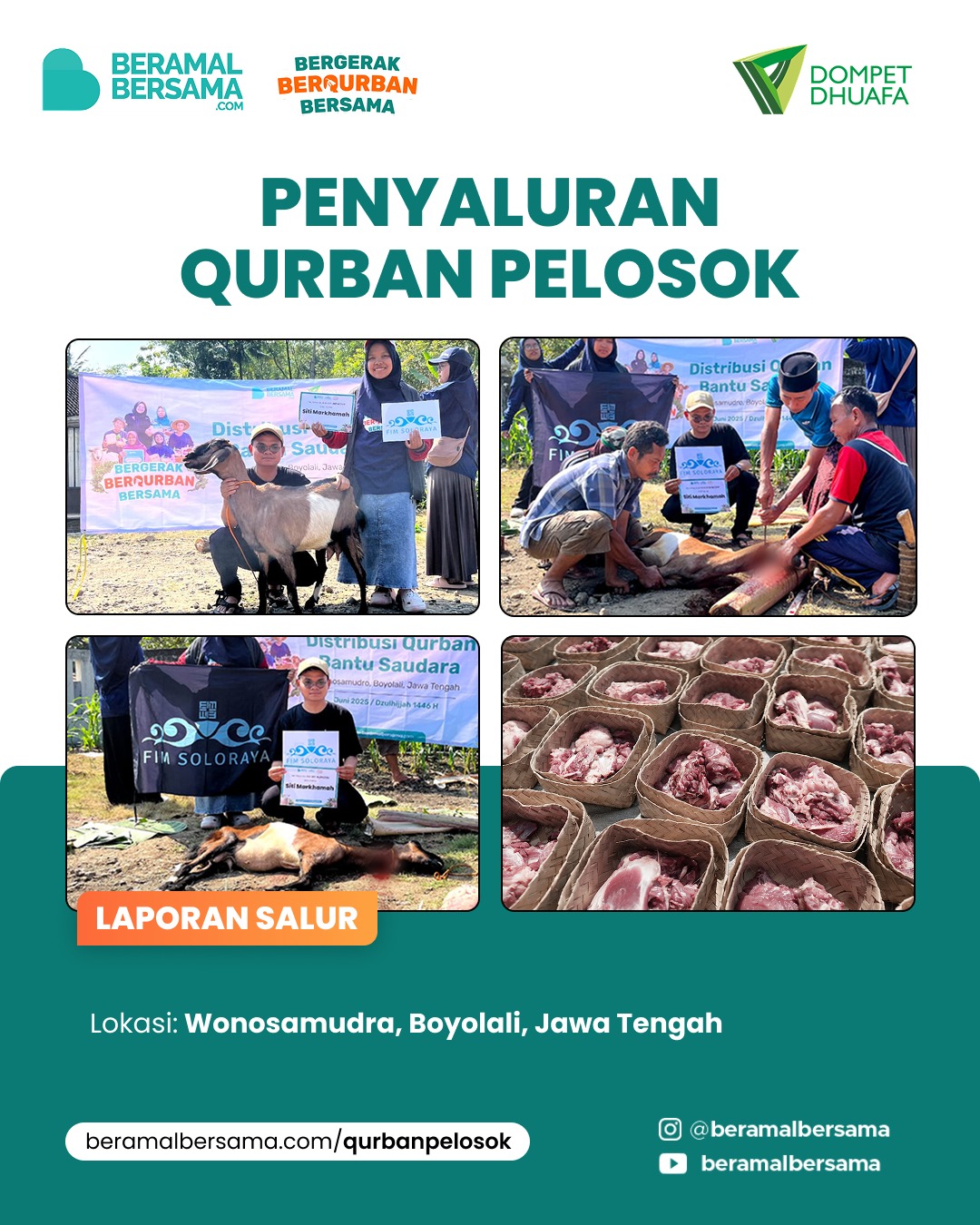 Penyaluran Tebarkan Kebahagiaan Qurban Wonosamudro, Boyolali 13