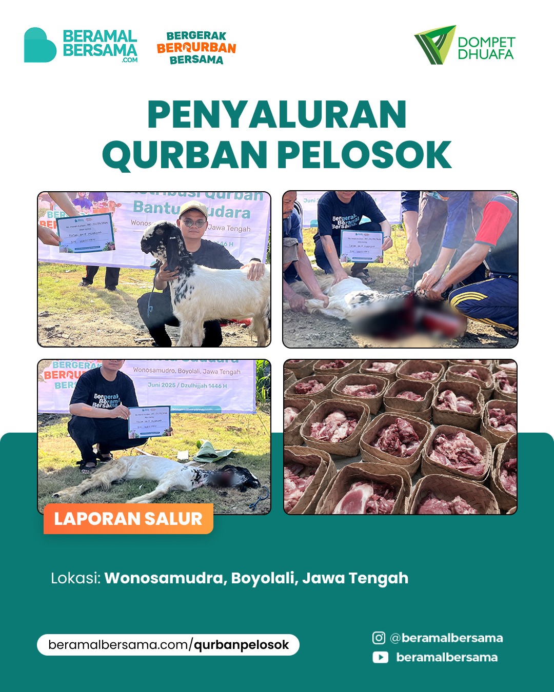 Penyaluran Tebarkan Kebahagiaan Qurban Wonosamudro, Boyolali 14