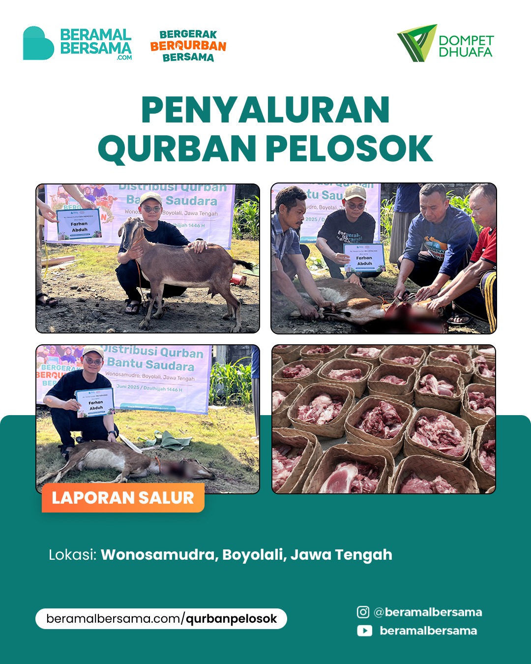 Penyaluran Tebarkan Kebahagiaan Qurban Wonosamudro, Boyolali 2