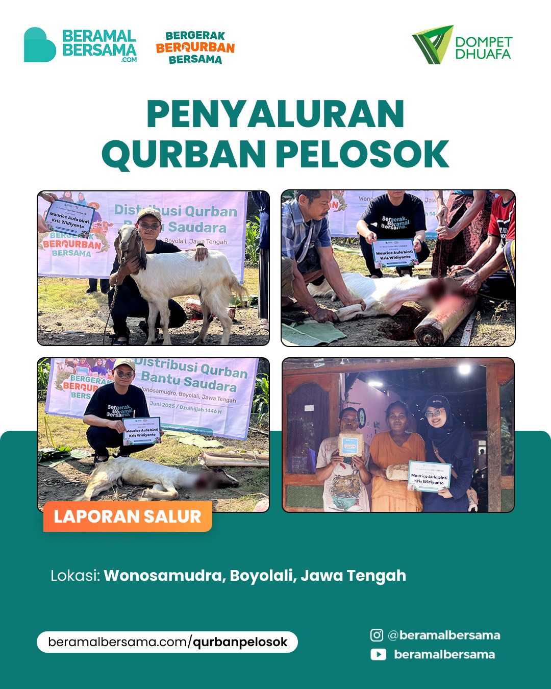 Penyaluran Tebarkan Kebahagiaan Qurban Wonosamudro, Boyolali 3
