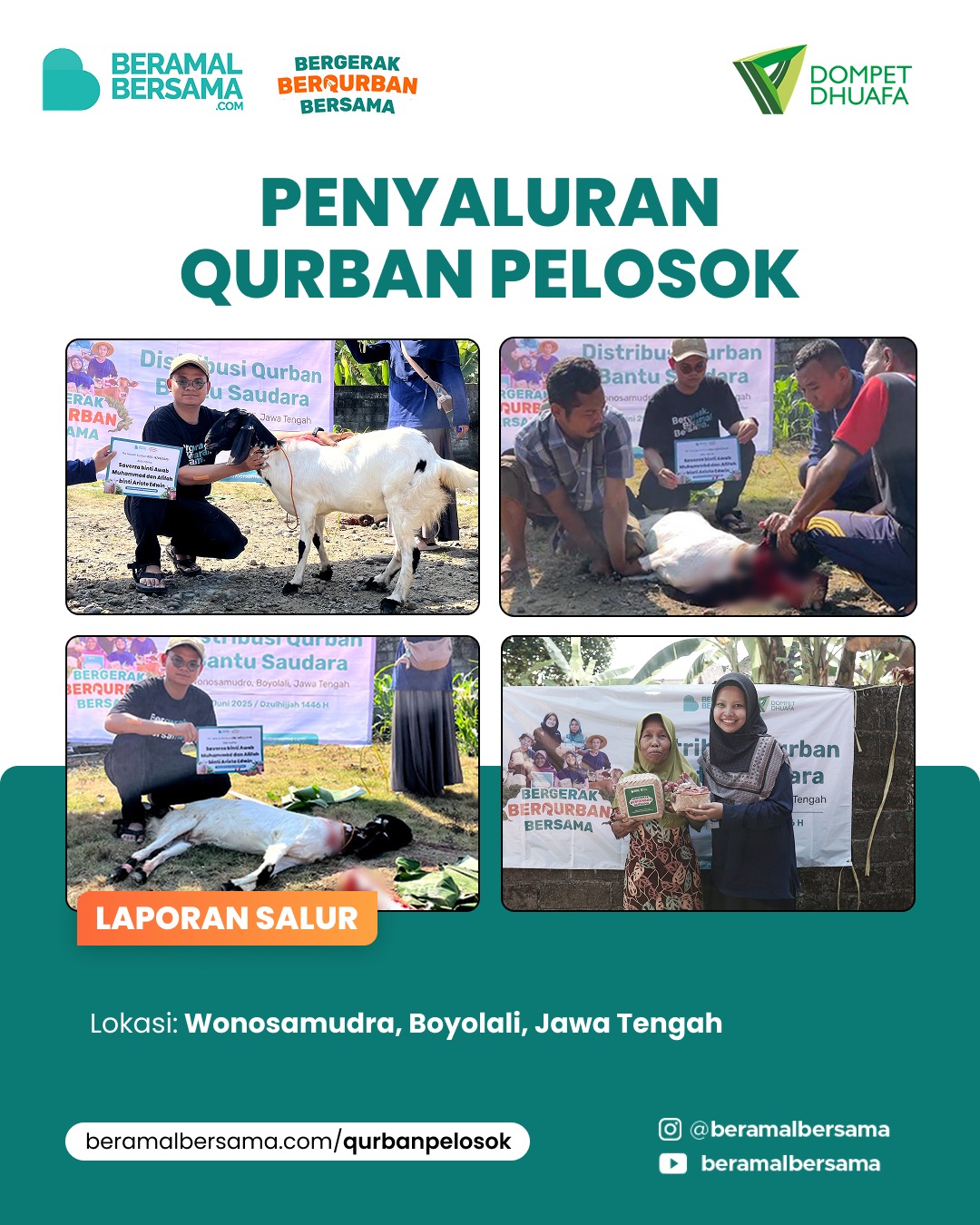 Penyaluran Tebarkan Kebahagiaan Qurban Wonosamudro, Boyolali 4