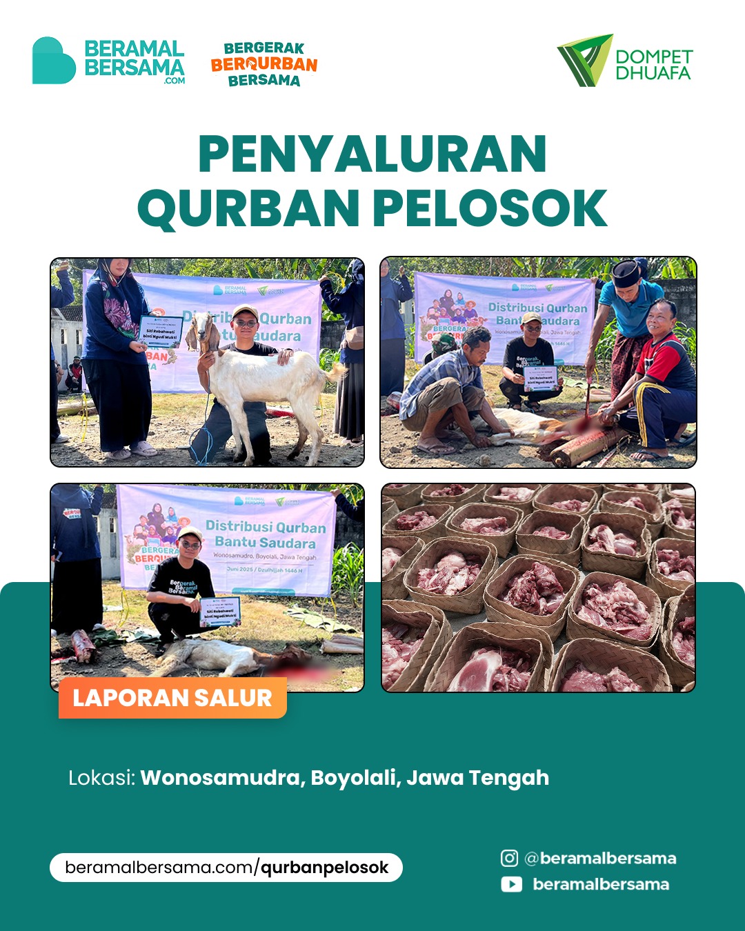 Penyaluran Tebarkan Kebahagiaan Qurban Wonosamudro, Boyolali 5