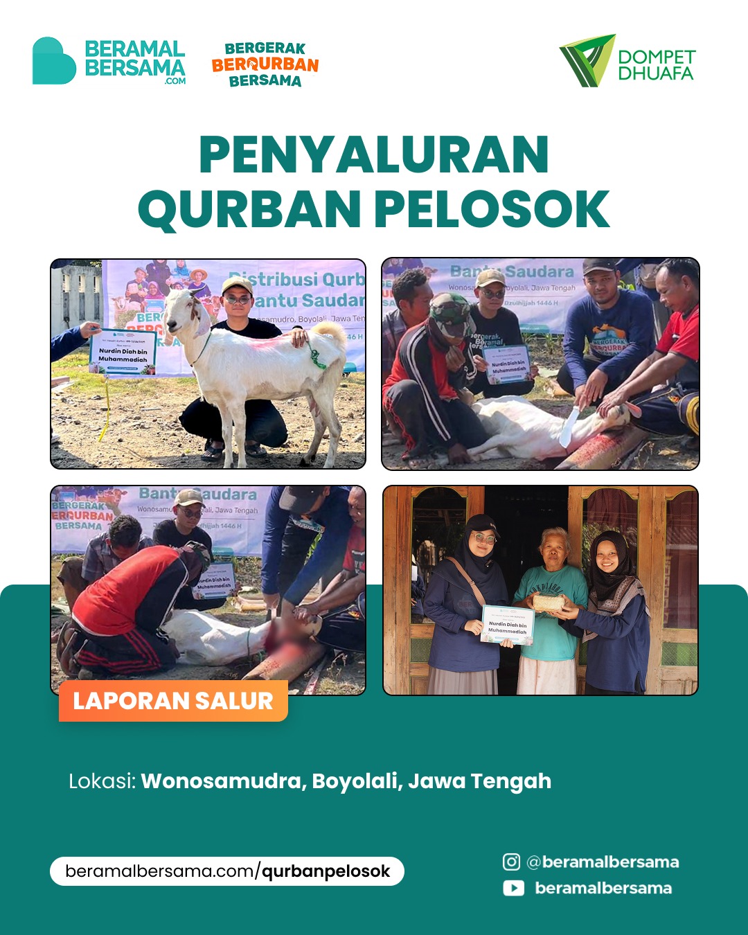 Penyaluran Tebarkan Kebahagiaan Qurban Wonosamudro, Boyolali 6