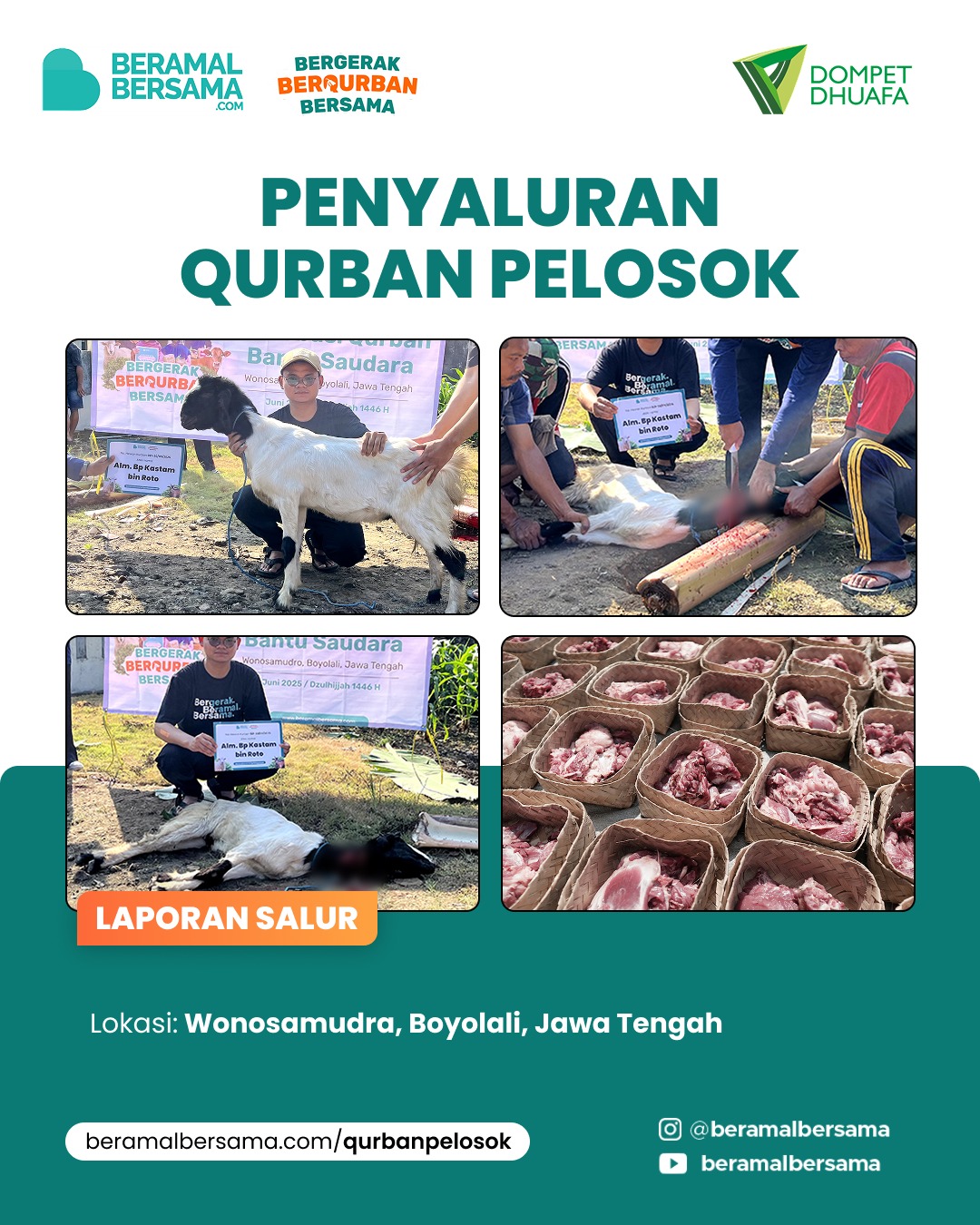 Penyaluran Tebarkan Kebahagiaan Qurban Wonosamudro, Boyolali 7