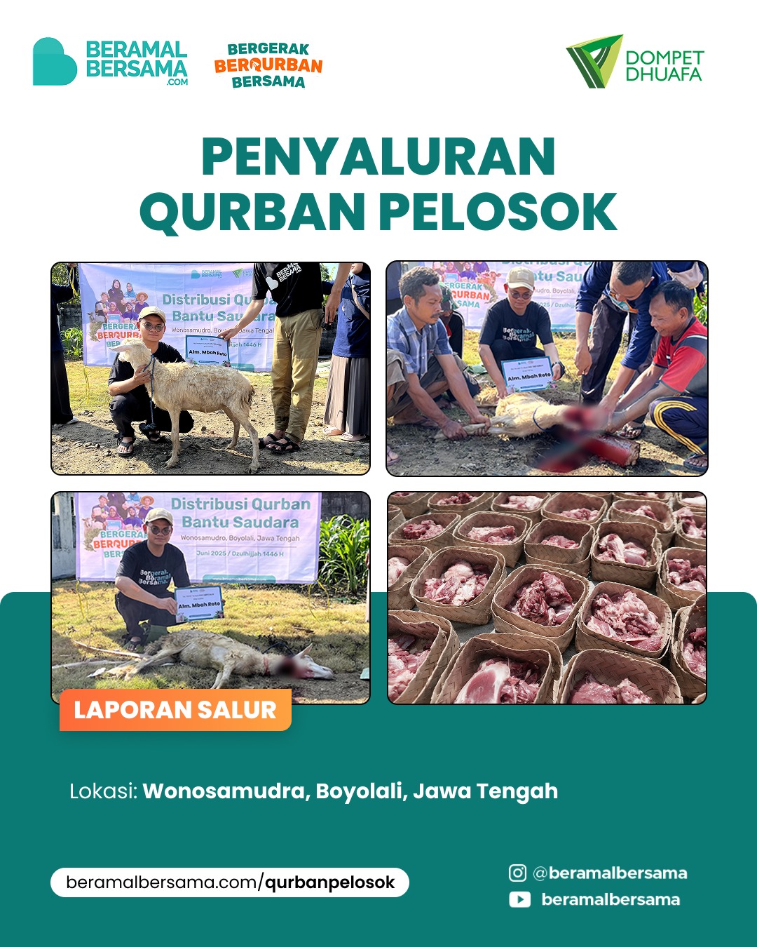 Penyaluran Tebarkan Kebahagiaan Qurban Wonosamudro, Boyolali 8