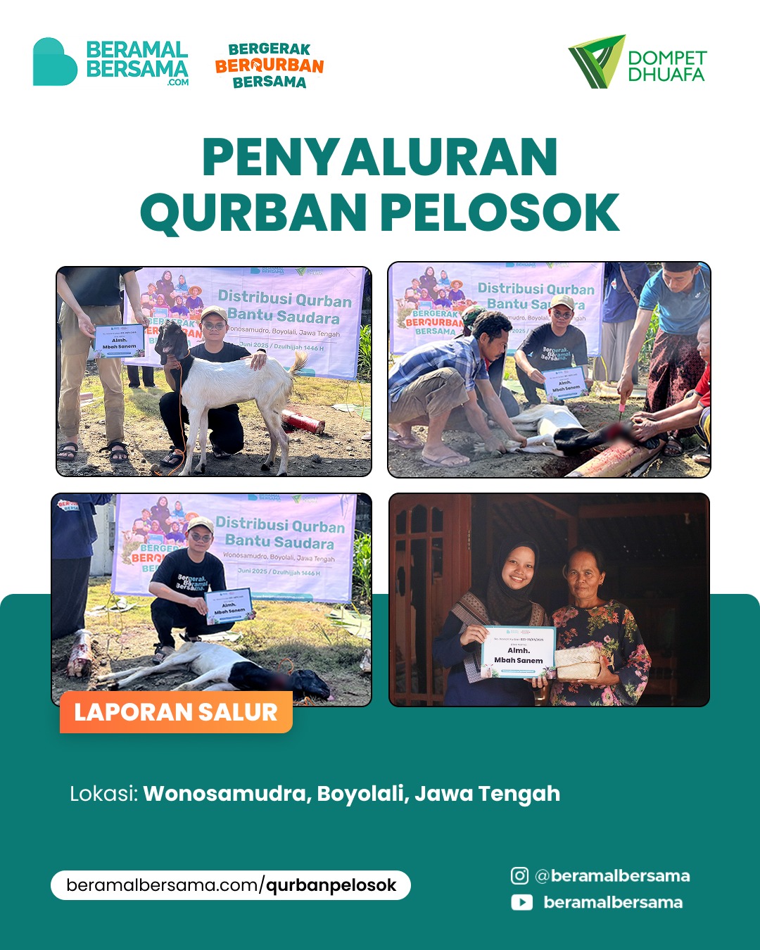 Penyaluran Tebarkan Kebahagiaan Qurban Wonosamudro, Boyolali 9