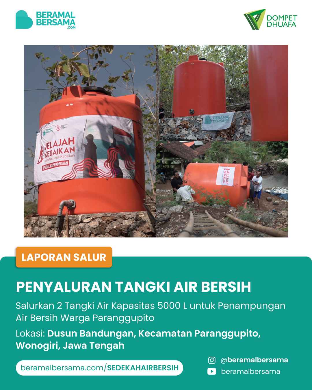Pipanisasi Air Bersih Warga Paranggupito