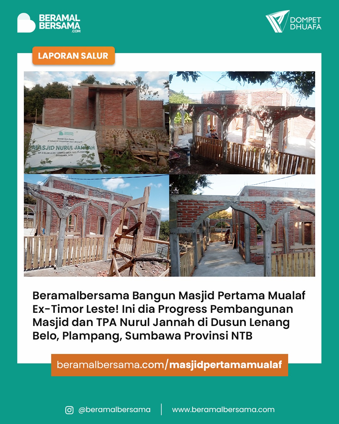 Proses Pembangunan Masjid bagian Dinding