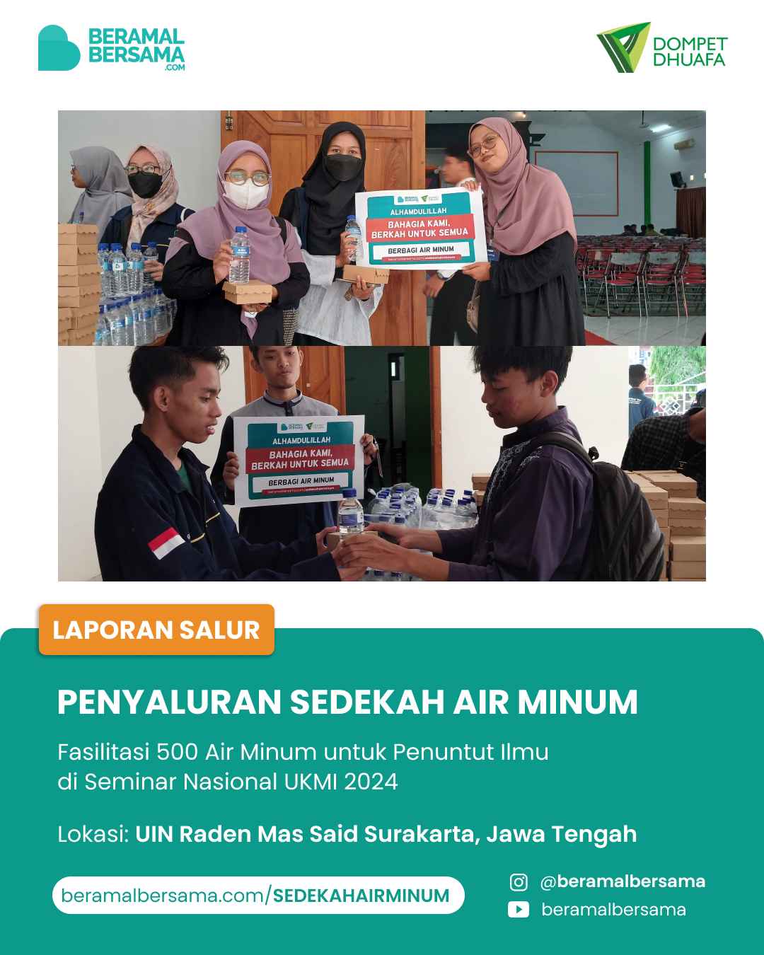 Salur Air Minum Seminar Nasional UKMI 2024