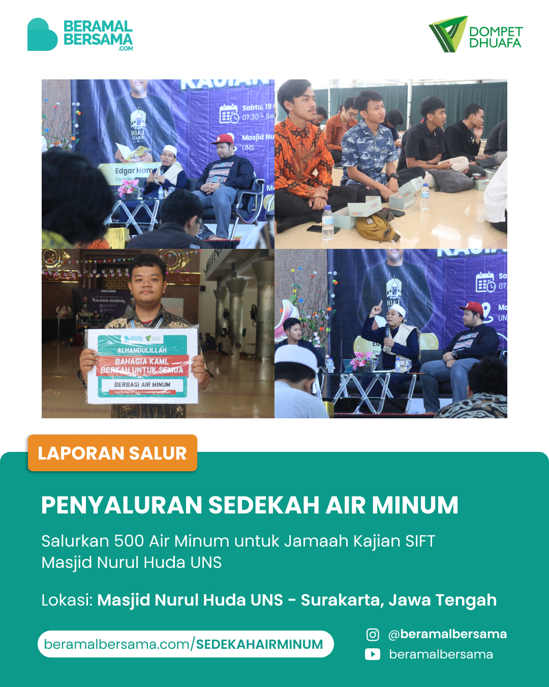 Salur Air Minum Support Kajian SIFT UNS 2024