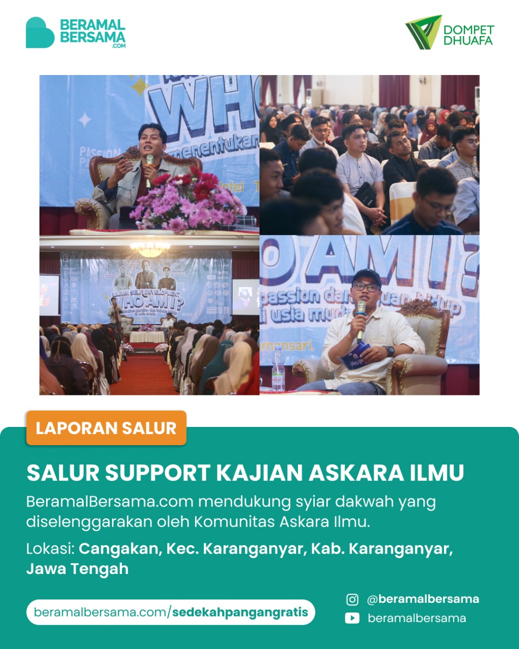 Salur Air Minum untuk Support Kajian Askara Ilmu