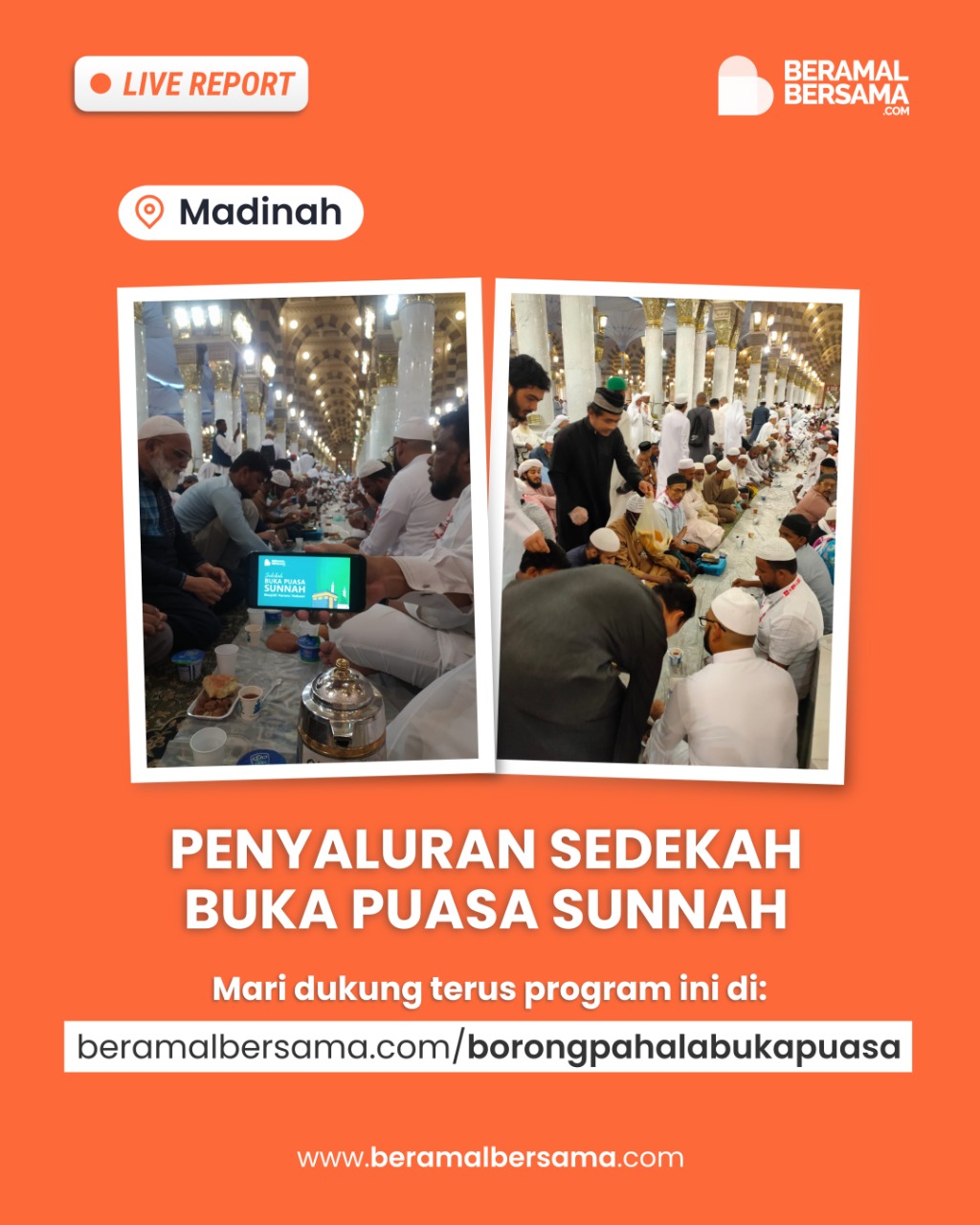 Salur Buka Puasa Sunnah di Masjid Nabawi
