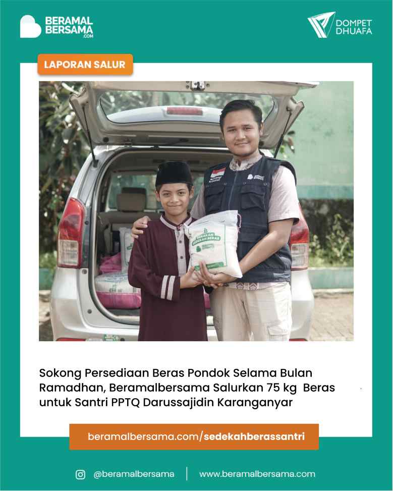 Sambut Ramadhan dengan Berbagi Beras untuk Santri PP Darussajidin