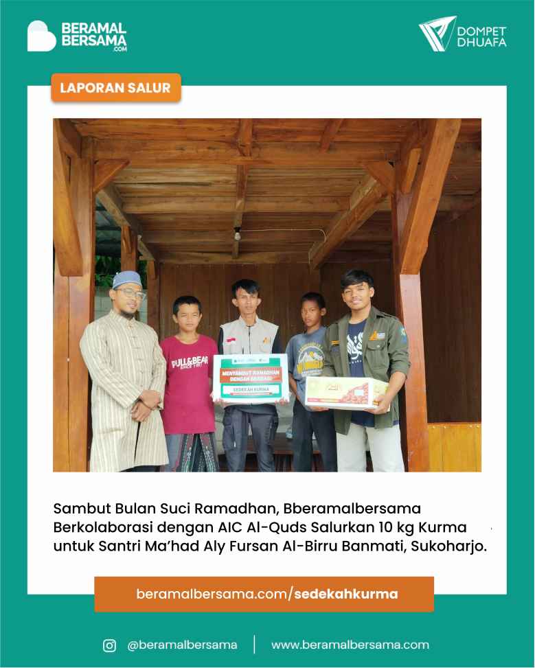 Sambut Ramadhan dengan Berbagi Kurma untuk Santri Mahad ‘Aly Fursan Al-Birru