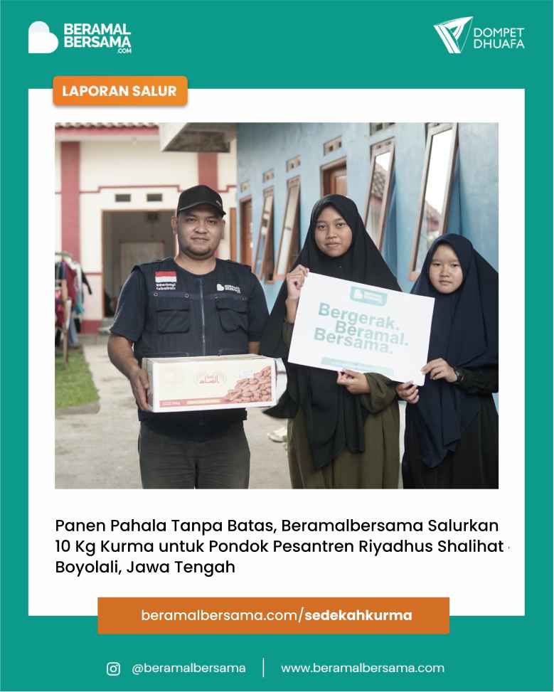 Sambut Ramadhan dengan Berbagi Kurma untuk Santri Mahad Riyadus Sholihat