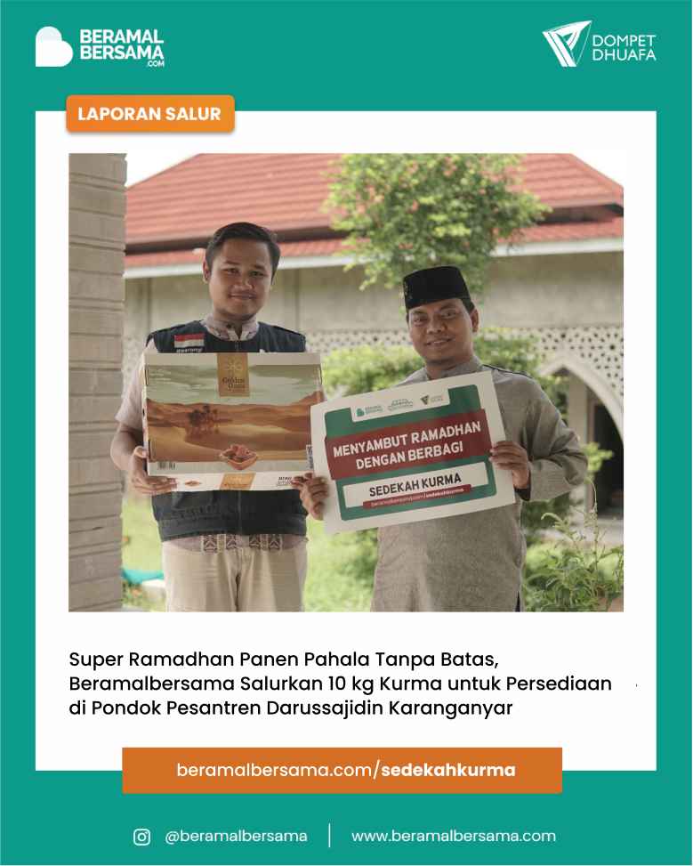Sambut Ramadhan dengan Berbagi Kurma untuk Santri PP Darussajidin