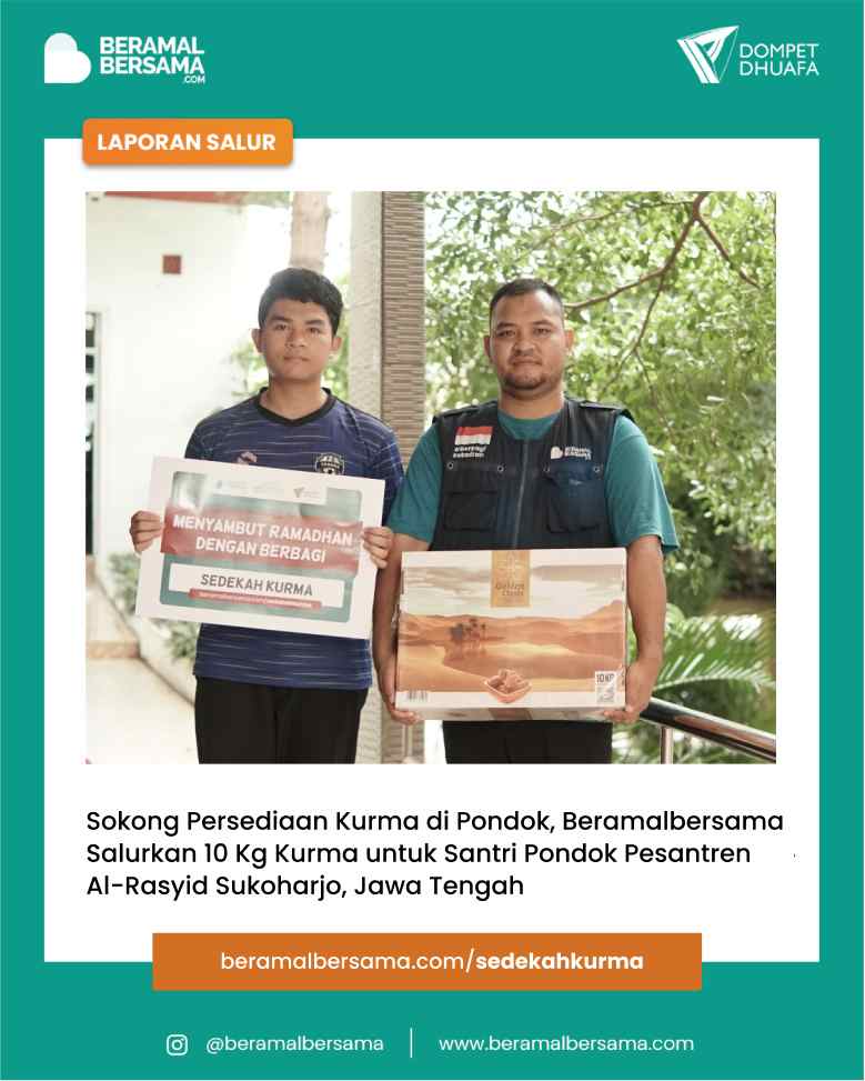 Sambut Ramadhan dengan Berbagi Kurma untuk Santri PPTQ Al-Rasyid