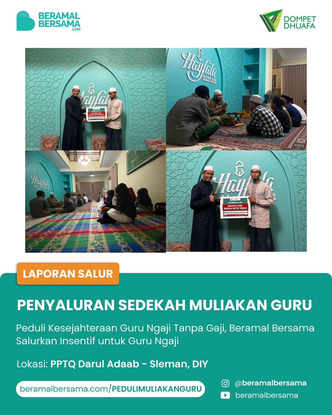 Santunan Guru Ngaji di PPTQ Darul Adab