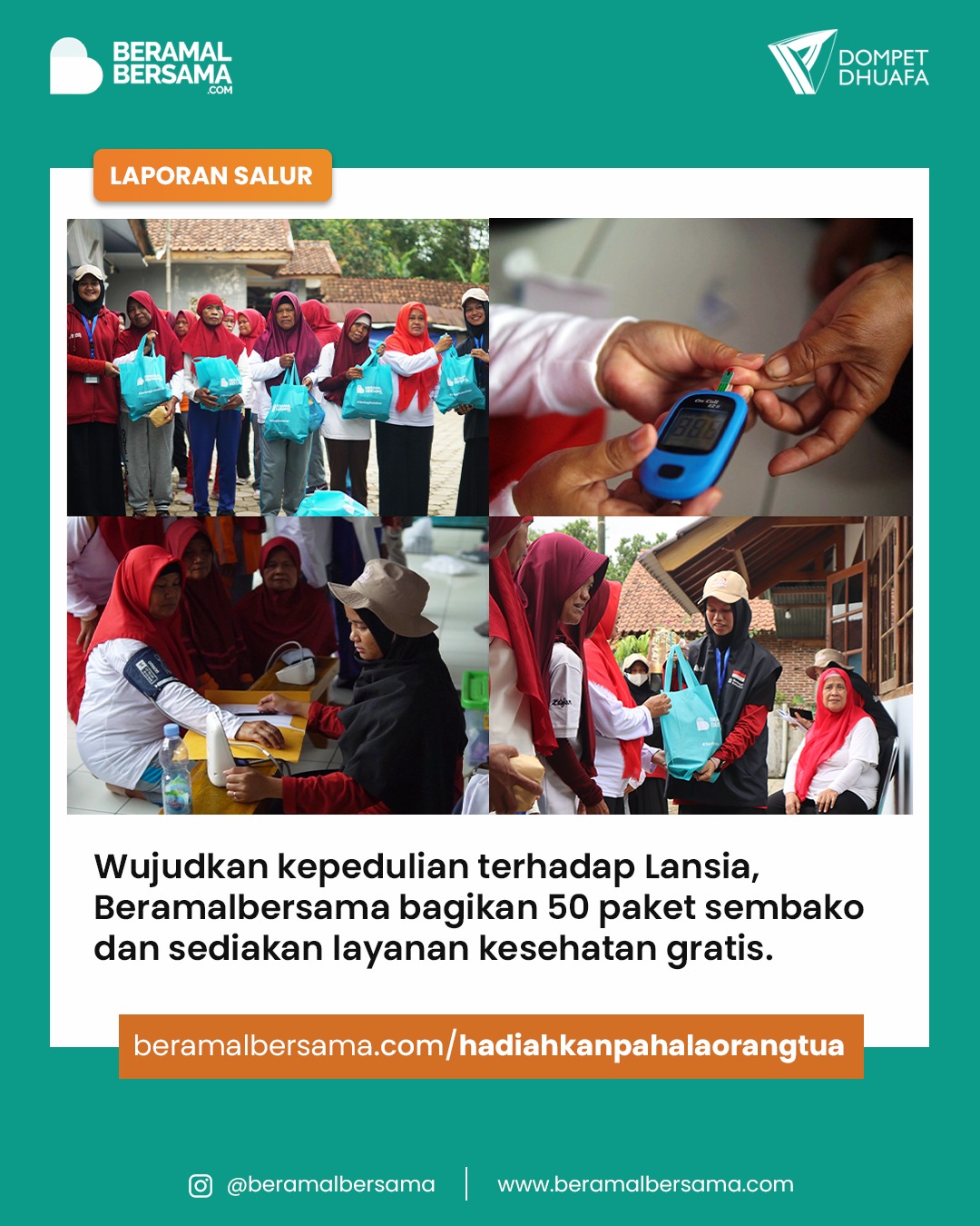 Santunan Paket Lansia Dhuafa dan Layanan Kesehatan