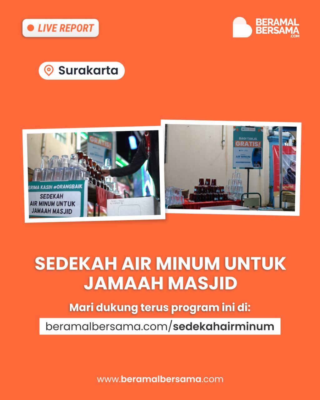 Sedekah Air Minum di Kajian Masjid Al-Furqon