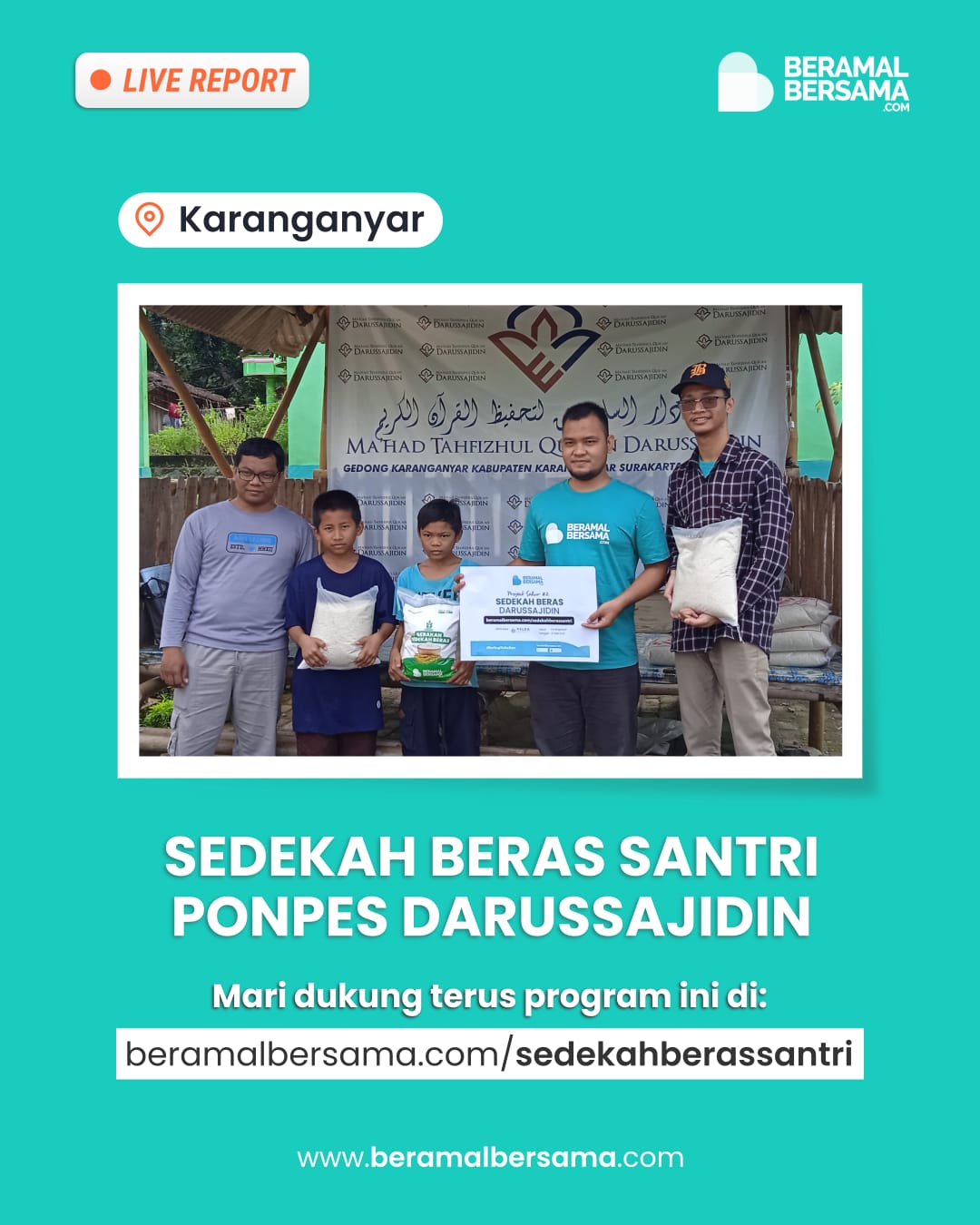 Sedekah Beras Pondok Pesantren Darusajiddin