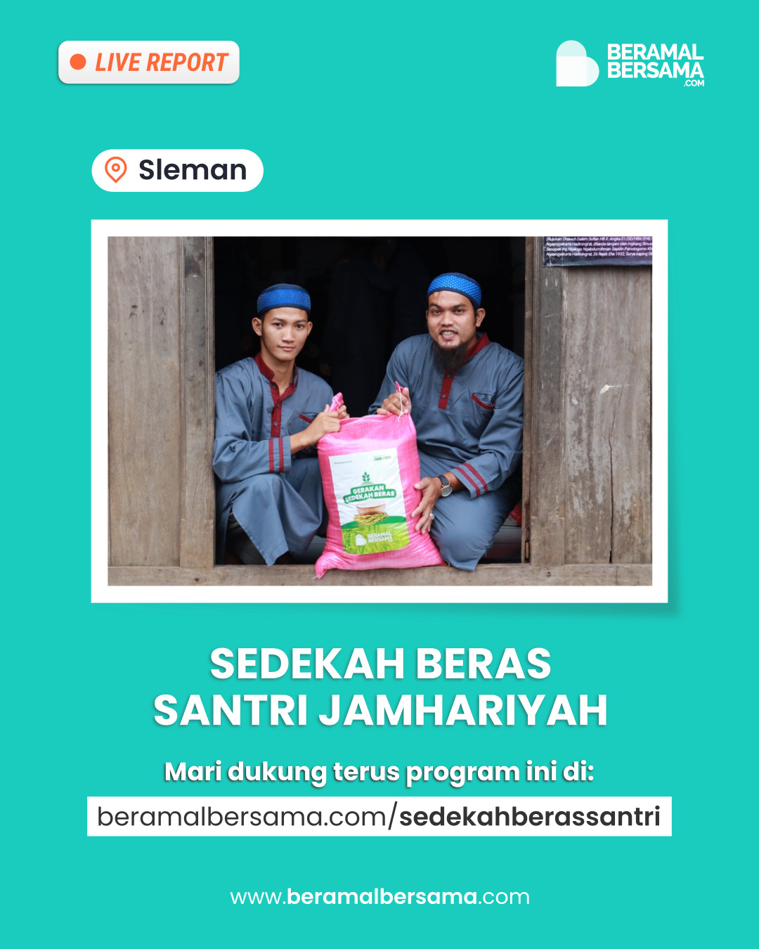 Sedekah beras pondok pesantren jamhariyah, ngemplak