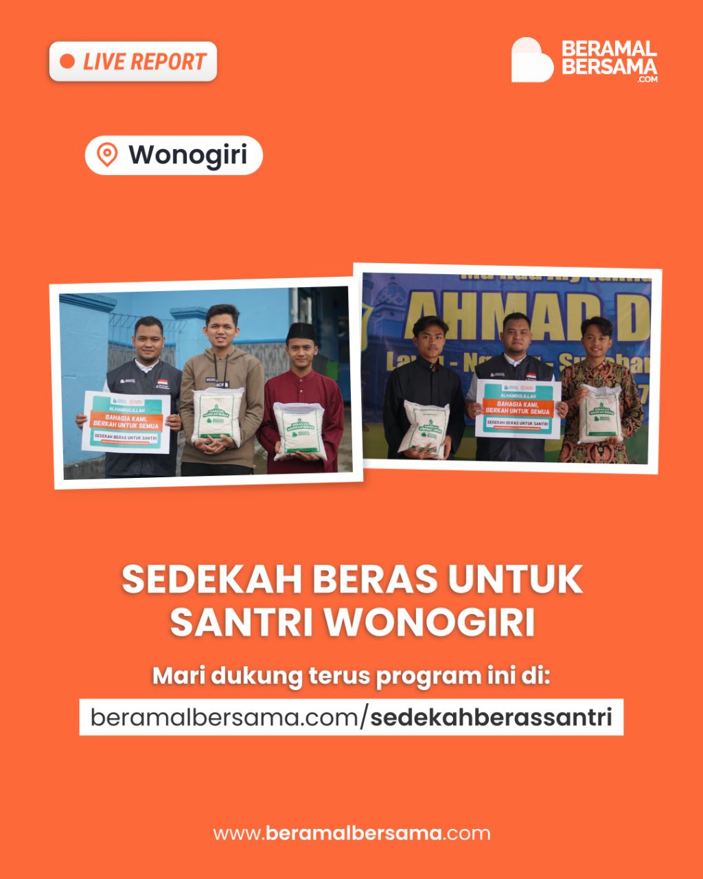 Sedekah Beras untuk Santri Baitul Quran Putra