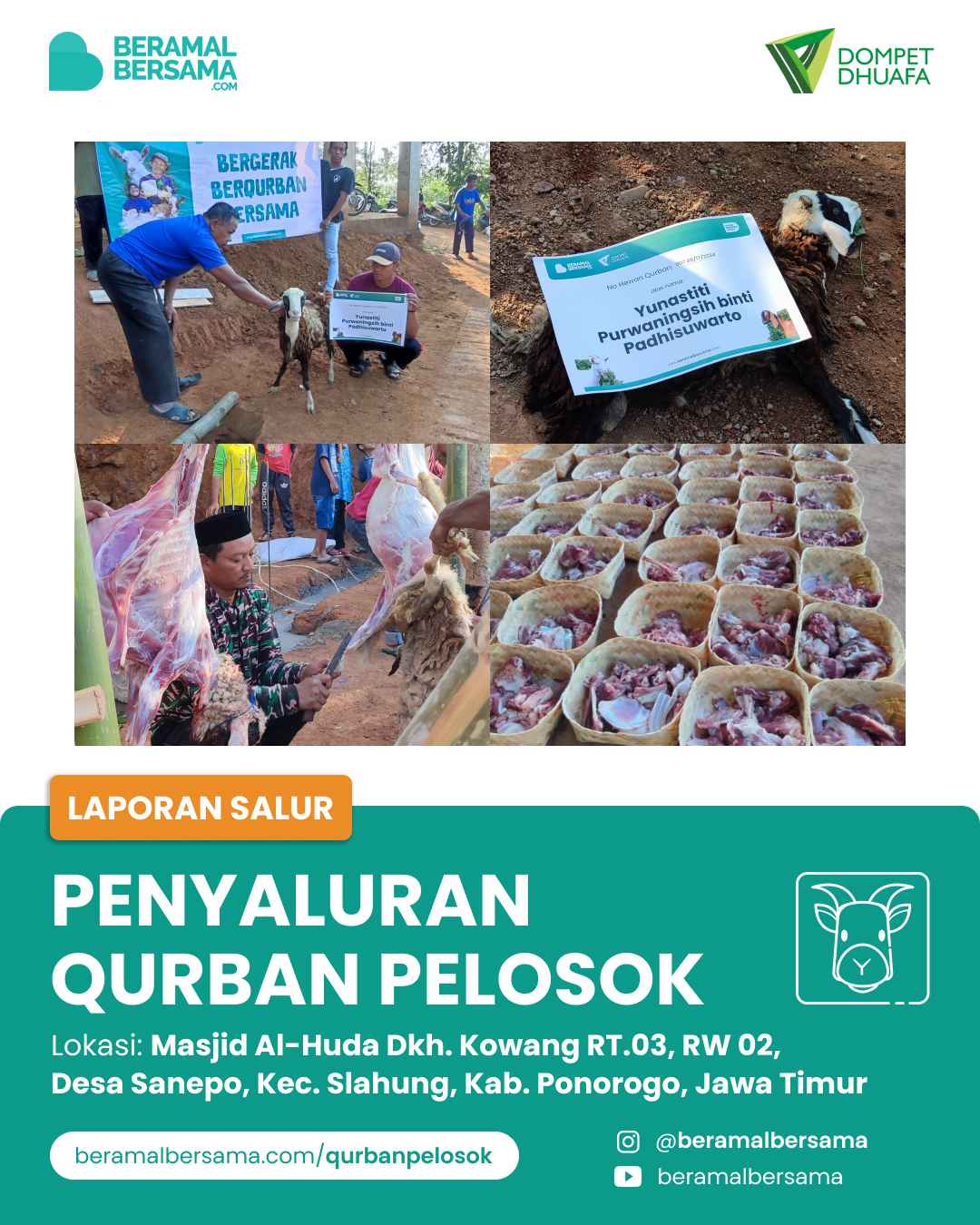 Semarak Qurban Pelosok Untuk Warga Jamaah Masjid Al-Huda 3