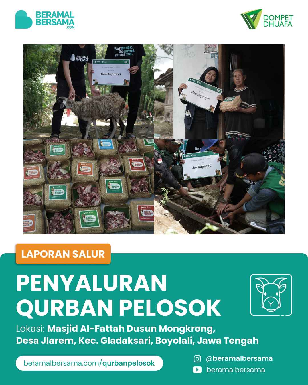 Semarak Qurban untuk Warga Daerah Pelosok Boyolali di Sekitar Masjid Al-Fattah 2