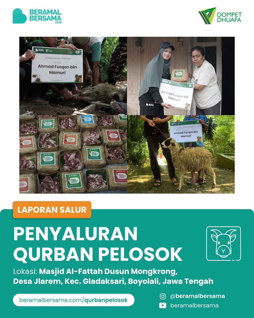 Semarak Qurban untuk Warga Daerah Pelosok Boyolali di Sekitar Masjid Al-Fattah 4