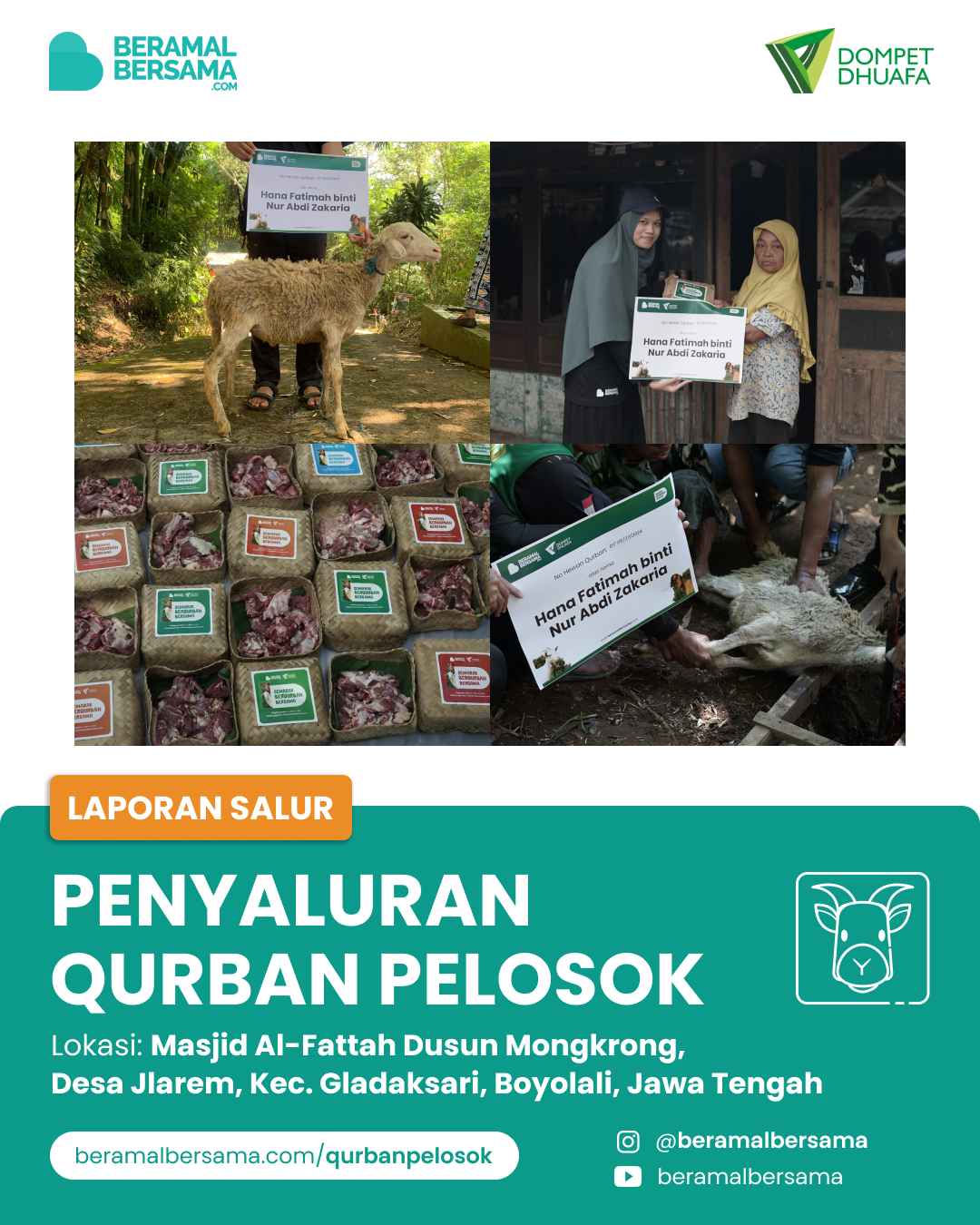 Semarak Qurban untuk Warga Daerah Pelosok Boyolali di Sekitar Masjid Al-Fattah 5